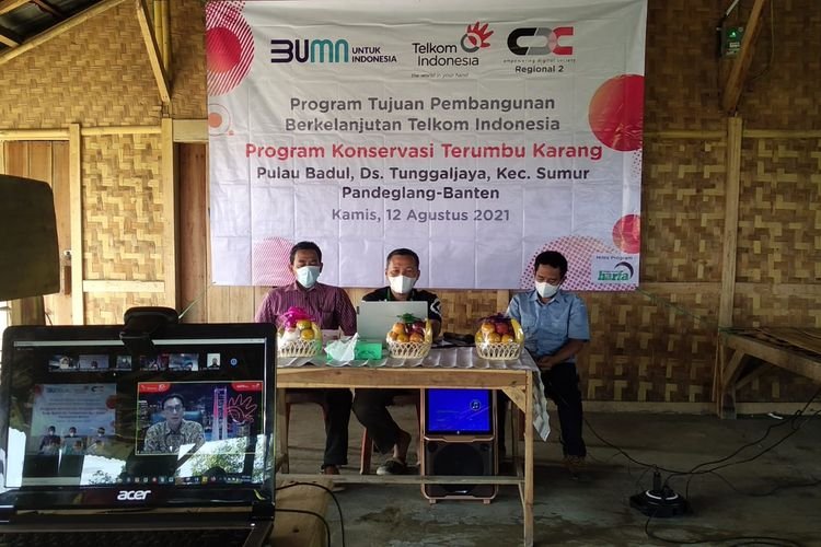 KOLABORASI PT. TELKOM INDONESIA, LAZ HARFA & F-PTK BANTEN MEREHABILITASI TERUMBU KARANG